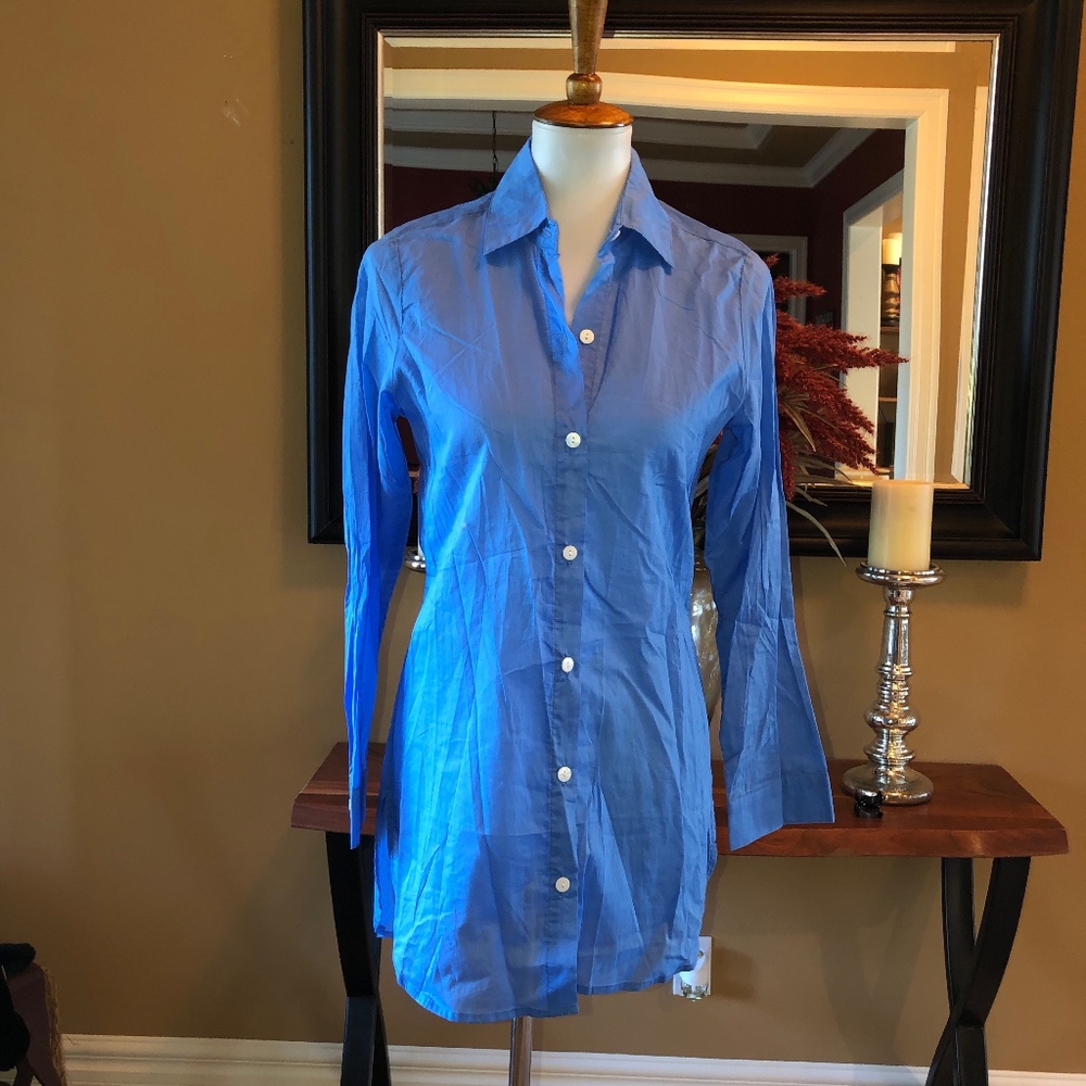 Tommy Bahama Blue Cotton Light Button Down